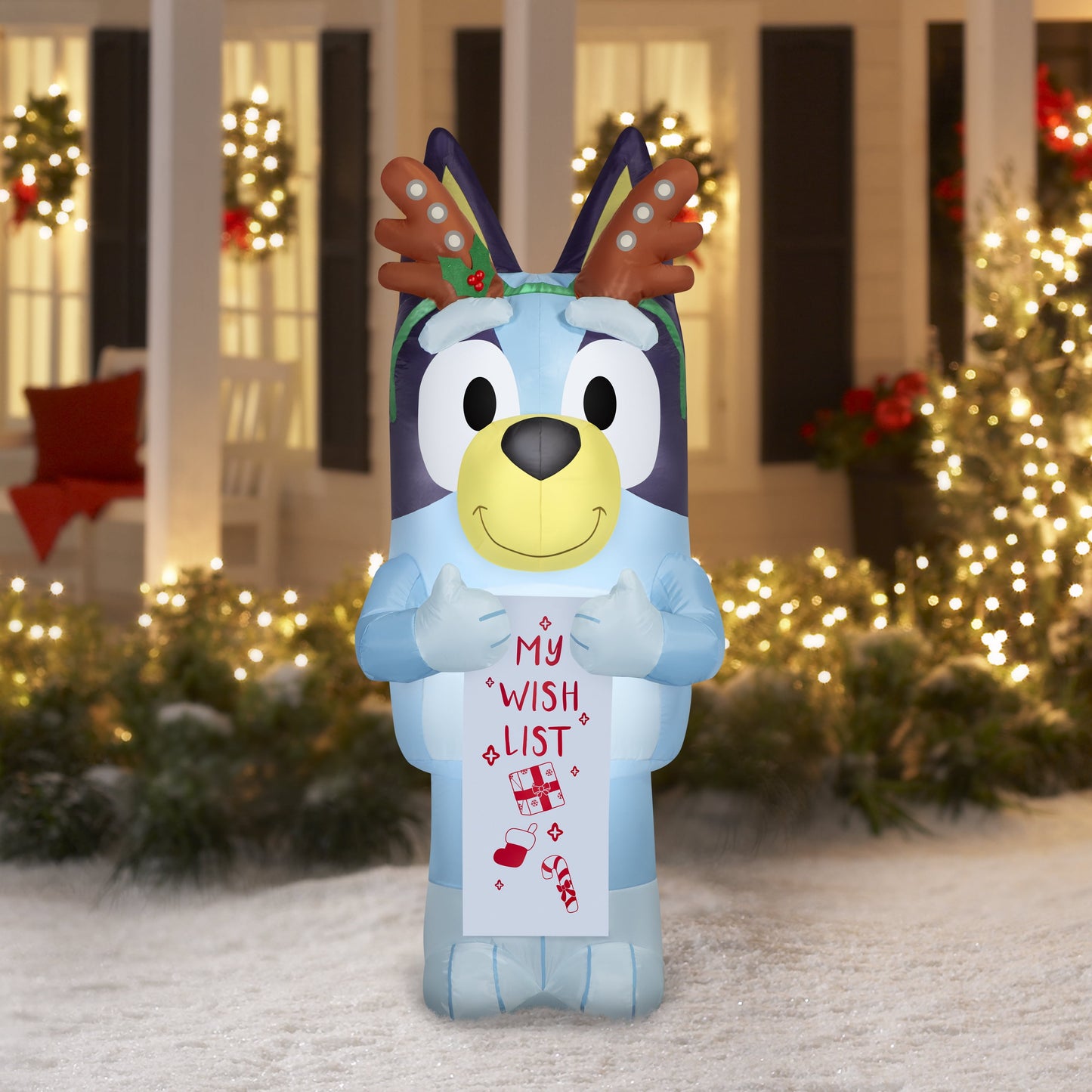 New Christmas Airblown Inflatables Yard Decoration with Wish List , 5.5 Ft