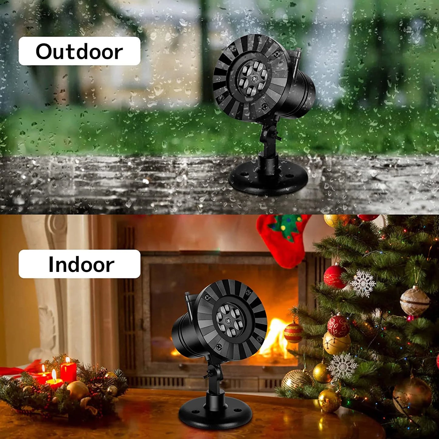 Projector Lights 16 Patterns Garden Lamp Lighting Waterproof Landscape Projection Light for Christmas Halloween Holiday Indoor Outdoor Wall Motion Decoration