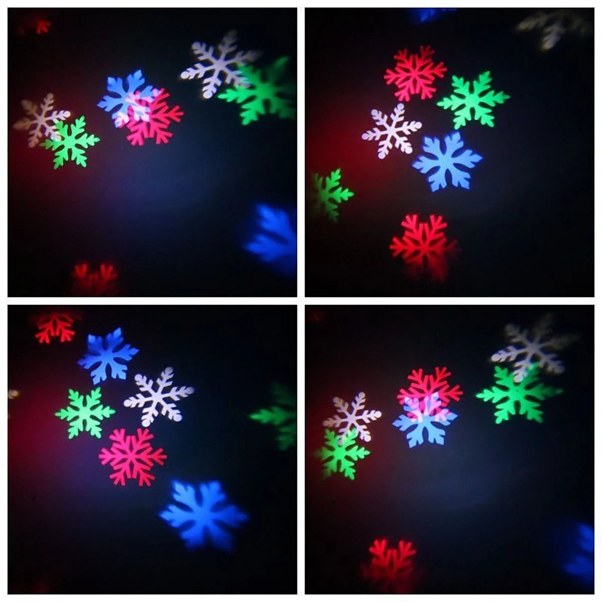 Waterproof Moving Snowflake Laser Projector Light Christmas New Year LED Stage Light Outdoor Snow Party Garden Landscape Lamp