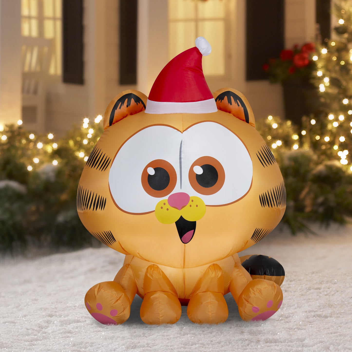 New Christmas Airblown Inflatables Yard Decoration Baby with Santa Hat, 4.2 Ft