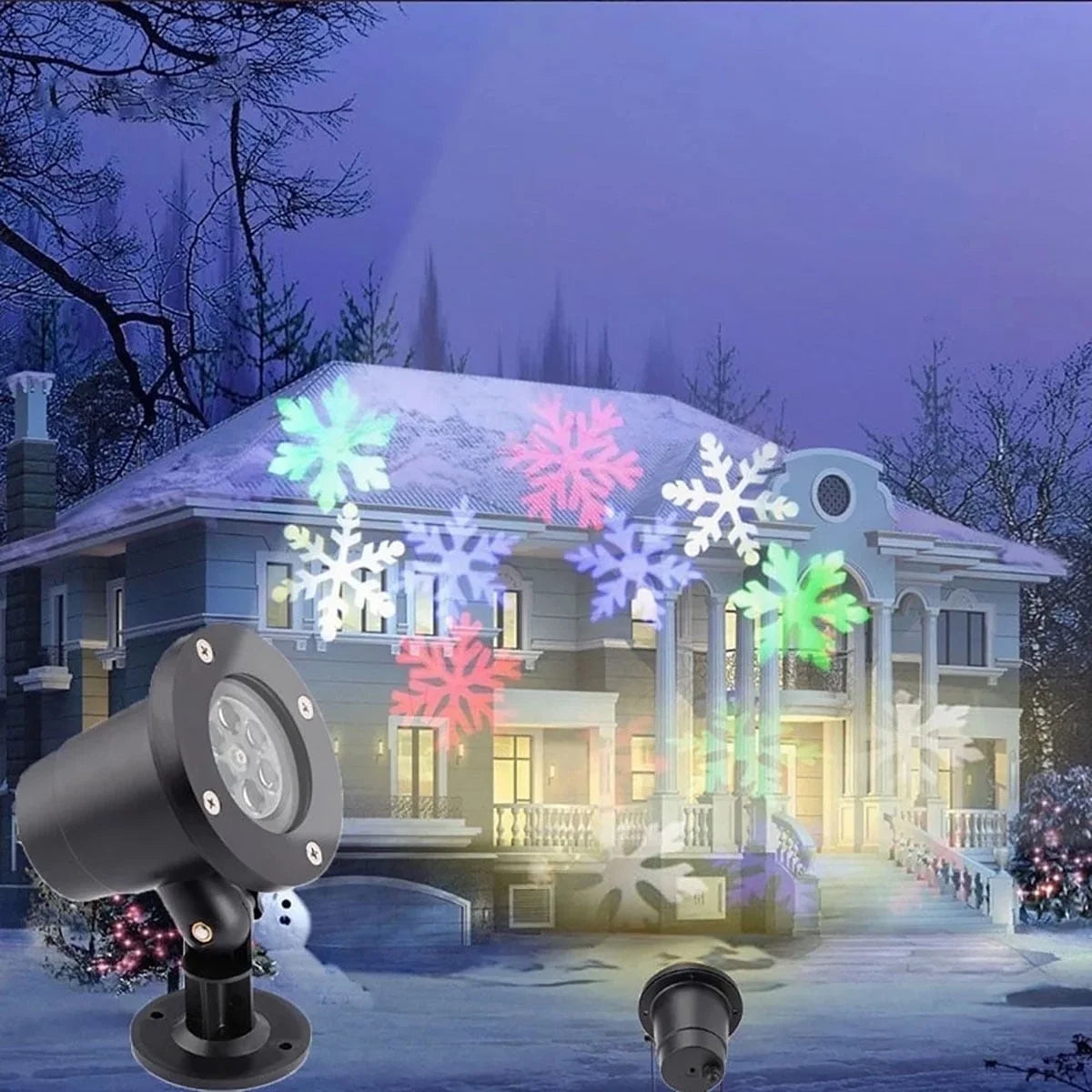 Waterproof Moving Snowflake Laser Projector Light Christmas New Year LED Stage Light Outdoor Snow Party Garden Landscape Lamp
