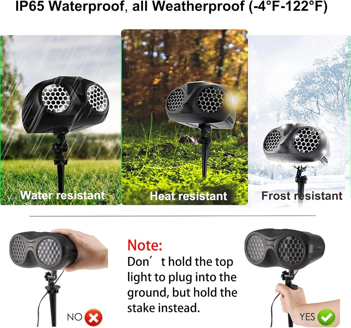 Christmas Projector Lights Outdoor,Snowflake with Remote Control,2021 Best Light Waterproof Snowflake Outdoor Xmas Led, Black, MA002