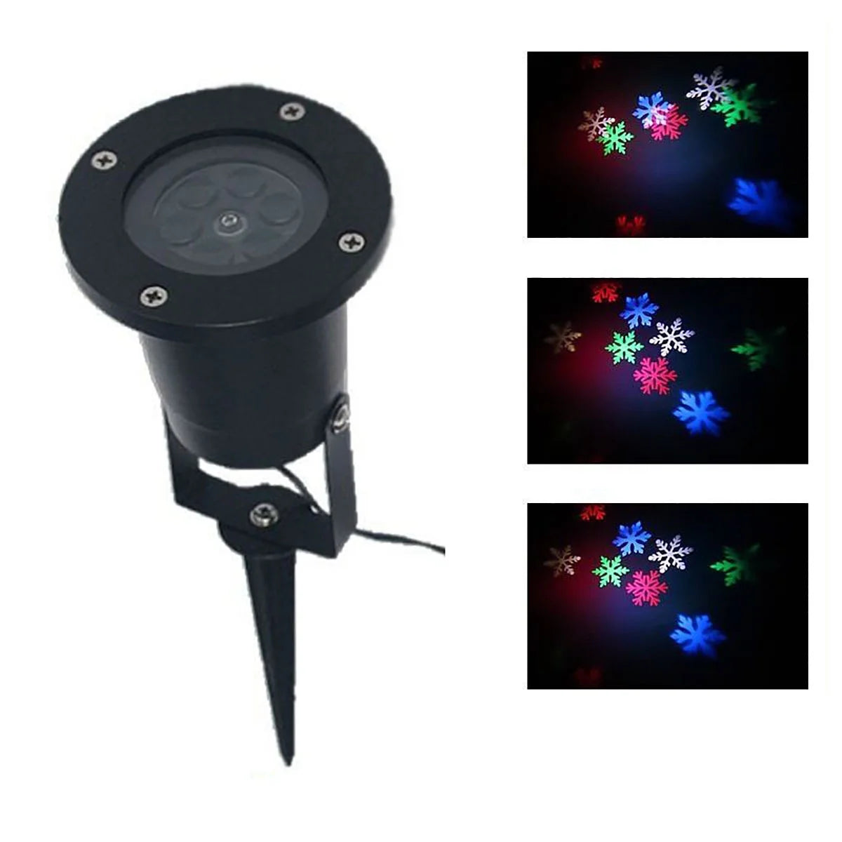 Waterproof Moving Snowflake Laser Projector Light Christmas New Year LED Stage Light Outdoor Snow Party Garden Landscape Lamp