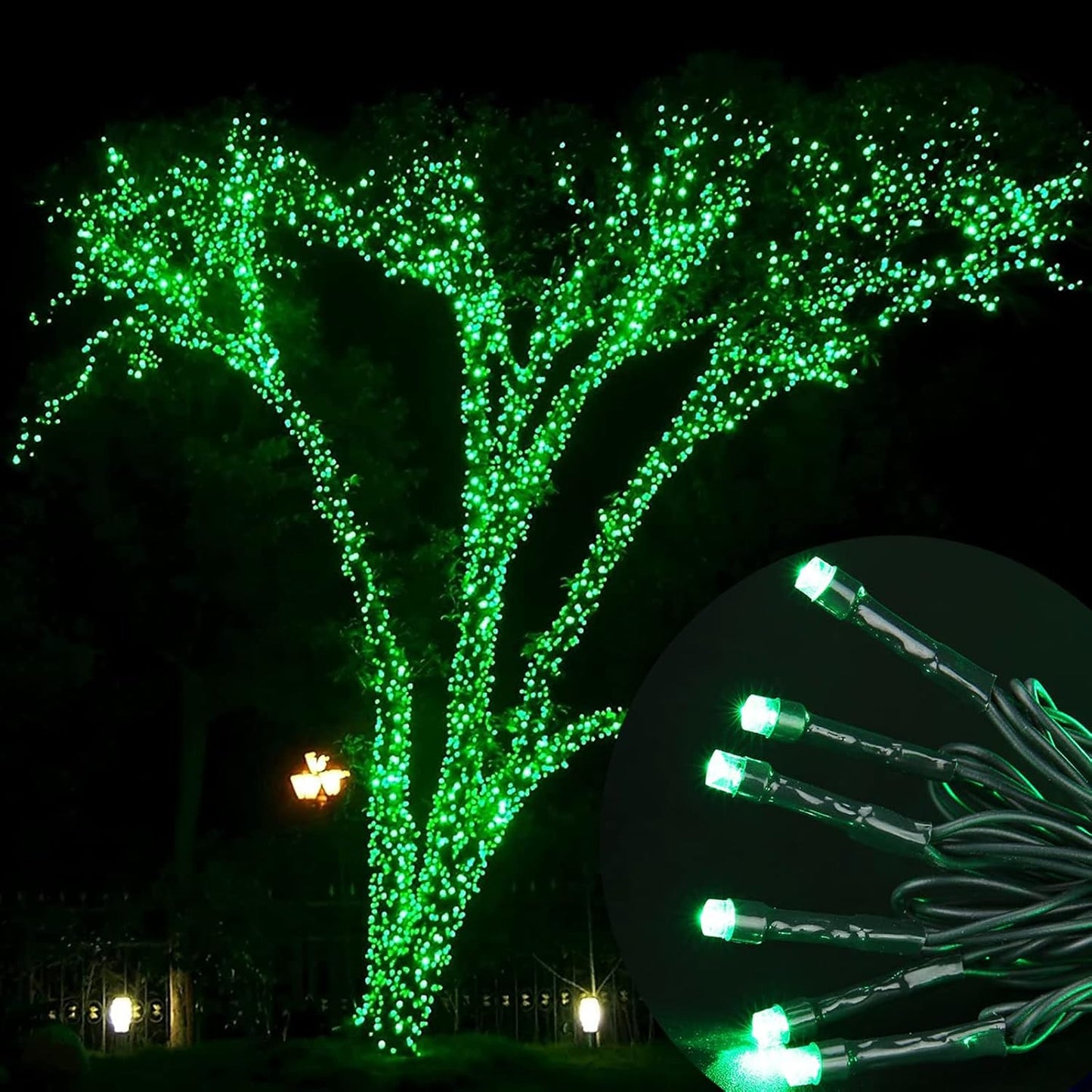 Christmas String Lights 82Ft 200 LED 8 Modes Timer Indoor Outdoor Fairy Twinkle Lights for Xmas Tree Christmas Decorations(Green)