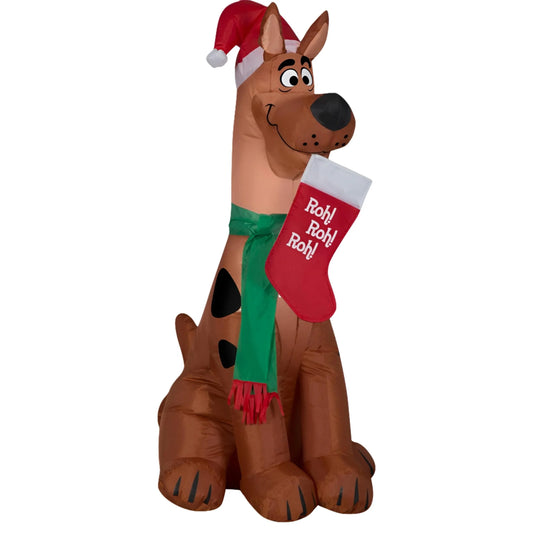 Gemmy 3.6 Ft. Scooby Doo in a Santa Hat with a Stocking Airblown Inflatable