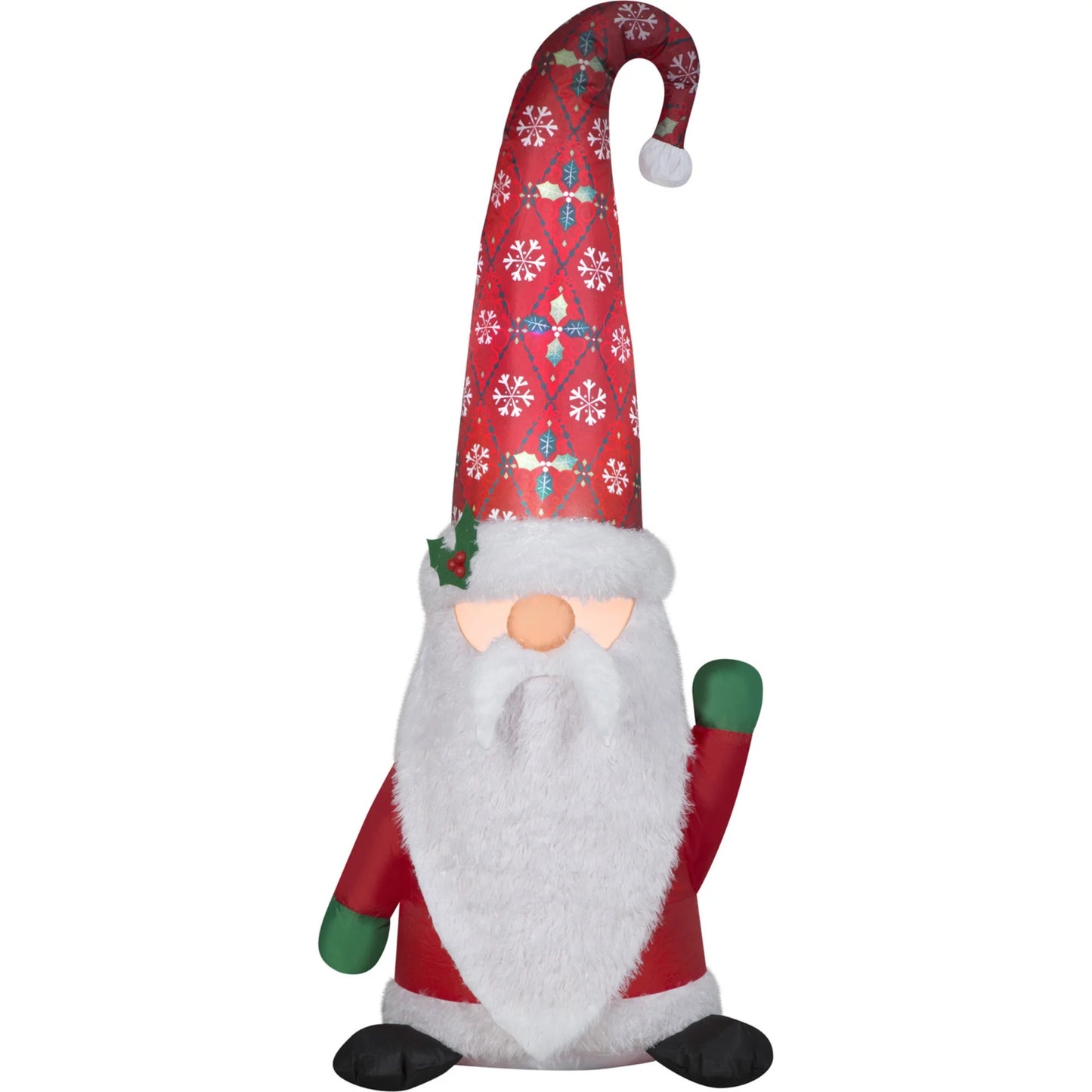 5 Ft. H Christmas Airblown Inflatables Damask Tomten with Curved Hat Mixed Media