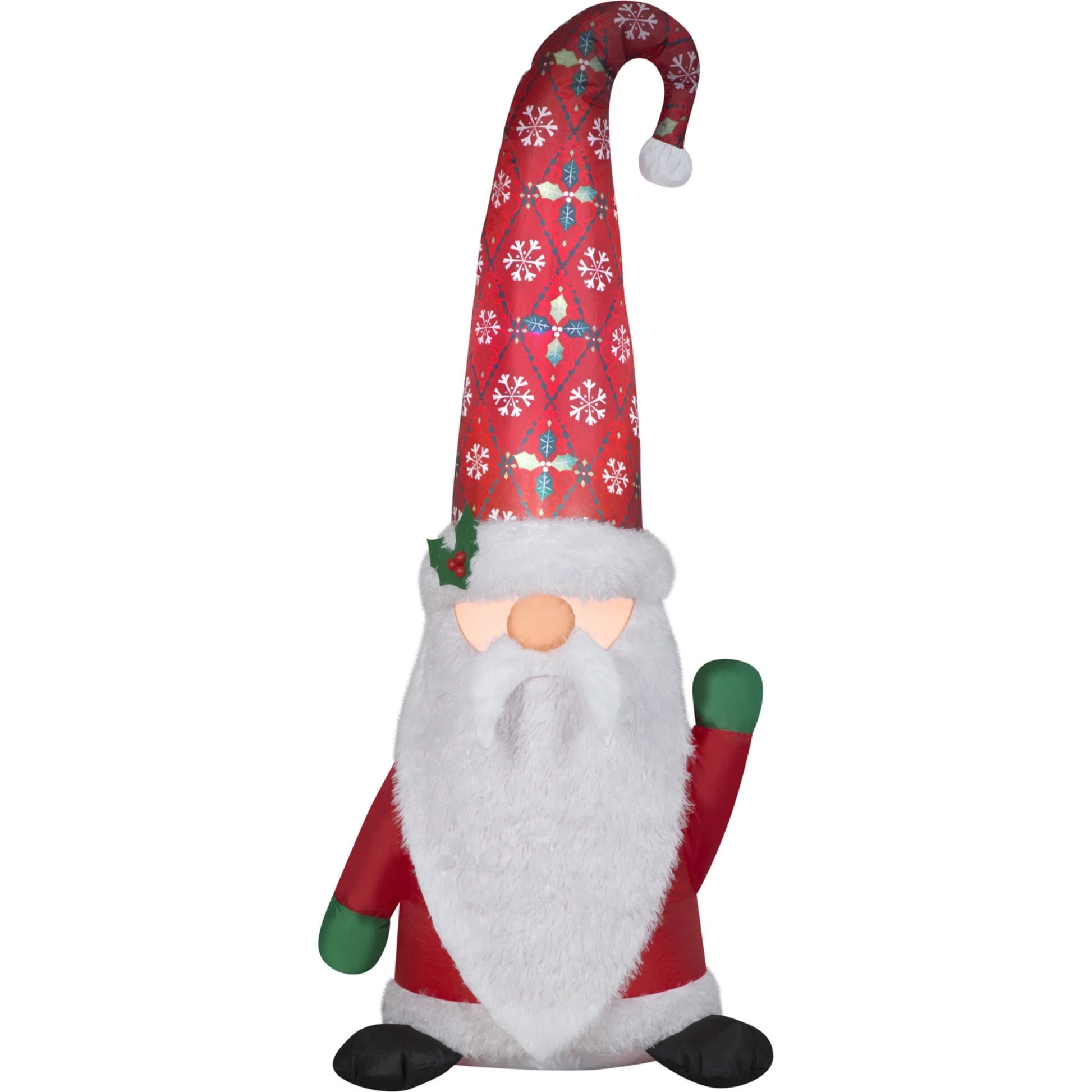5 Ft. H Christmas Airblown Inflatables Damask Tomten with Curved Hat Mixed Media
